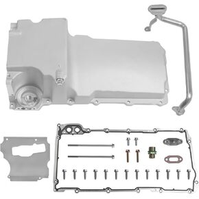 302-1 LS Oil Pan Kit Fits for LS1 LS6 LS2 LS3 LS6 LSX 4.8L 5.3L 5.7L 6.0L 6.2L Engines GM Muscle Classic Car Truck Aluminum Swap Retrofit Oil Pan Kit