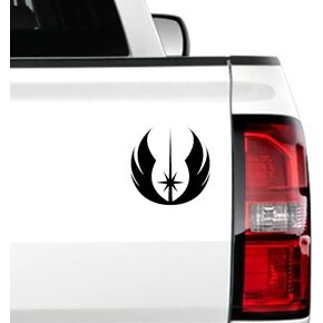 Jedi Order Logo Laptop Vinyl Sticker Decal Bumper Window Laptop 4x4" 4 Colors Gold Silver (White)