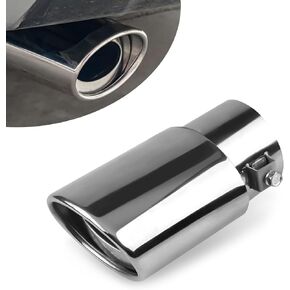 Fogfar 1 PC Stainless Steel Exhaust Pipe, Car Exhaust Muffler, Exhaust Tips, Adjustable Intake Exhaust Pipe Head, Bolt-On Design Exhaust Tailpipe, Fits Most Vehicle Exhaust Pipes (Blue #Bending)