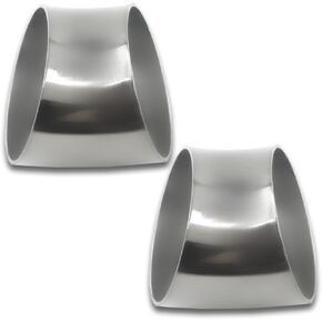 OD 2.5 inch 45 degree exhaust elbow Pipe (Mandrel Bend Elbow) SS304 Stainless Steel Bend Suitable for Car Modified Exhaust Elbow Pipe, Stair Handrail, etc (2 pcs)