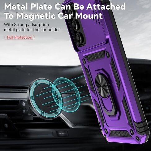 for Galaxy A15 5G Phone Case,with Screen Protector and Camera Cover,[Military Grade] 16ft.Drop Tested Cover with Magnetic Kickstand Protective Case for Samsung A15 5G, Blue in Kuwait