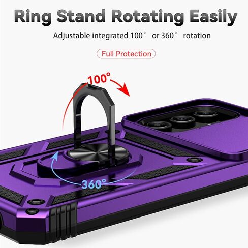 for Galaxy A15 5G Phone Case,with Screen Protector and Camera Cover,[Military Grade] 16ft.Drop Tested Cover with Magnetic Kickstand Protective Case for Samsung A15 5G, Blue in Kuwait