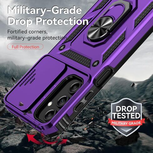 for Galaxy A15 5G Phone Case,with Screen Protector and Camera Cover,[Military Grade] 16ft.Drop Tested Cover with Magnetic Kickstand Protective Case for Samsung A15 5G, Blue in Kuwait