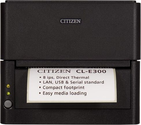 طابعة ملصقات سيتيزن CL-E300، طابعة باركود شحن حراري مباشر عالي السرعة، USB، LAN وSERIAL، تعمل مع محطة الشحن، Etsy، eBay، Amazon، FedEx، UPS، USPS in Saudi Arabia