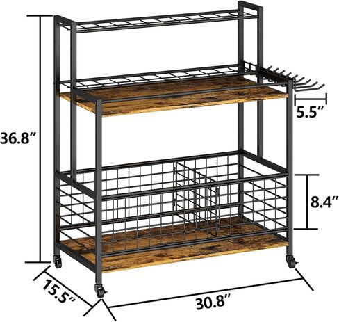 Garage Sports Equipment Storage, Ball Storage Rack, Gym Equipment Storage Outdoor Toy Storage,Garage Organizer with Basket for Toy Sports Gear Storage, Black in Kuwait