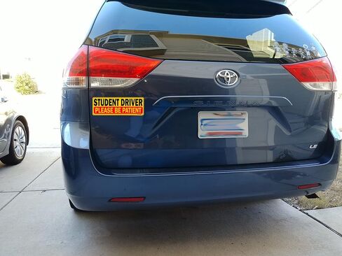 TOTOMO Student Driver Sticker and Window Cling Sign for Car 10"x3.5" Adhesive Reflective Vehicle Safety for New Rookie Learner Drivers Removable Bumper Sticker Please Be Patient (4 Pack) in Saudi Arabia