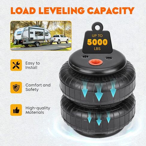 طقم حقيبة تعليق هوائي 4WD لدودج رام 2500 3500 2003-2010، رام 1500 2006-2007، لرام 3500 2011 2012، سعة تسوية الحمل 5000 رطل، استبدال طقوس الركوب 2299 in Saudi Arabia