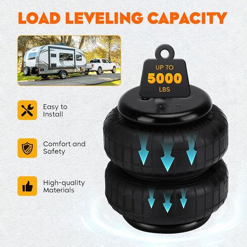 طقم حقيبة تعليق هوائي 4WD لدودج رام 2500 3500 2003-2010، رام 1500 2006-2007، لرام 3500 2011 2012، سعة تسوية الحمل 5000 رطل، استبدال طقوس الركوب 2299 in Saudi Arabia