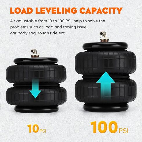 طقم حقيبة تعليق هوائي 4WD لدودج رام 2500 3500 2003-2010، رام 1500 2006-2007، لرام 3500 2011 2012، سعة تسوية الحمل 5000 رطل، استبدال طقوس الركوب 2299 in Saudi Arabia