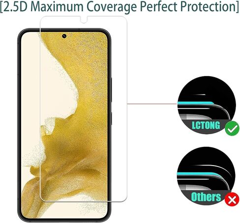 (3 عبوات) واقي شاشة صلابة 9H لهاتف Samsung Galaxy S22 5G - خالٍ من الفقاعات - مقاوم للخدش - سهل التركيب، واقي شاشة من الزجاج المقوى متوافق مع Samsung Galaxy S22 5G in Kuwait
