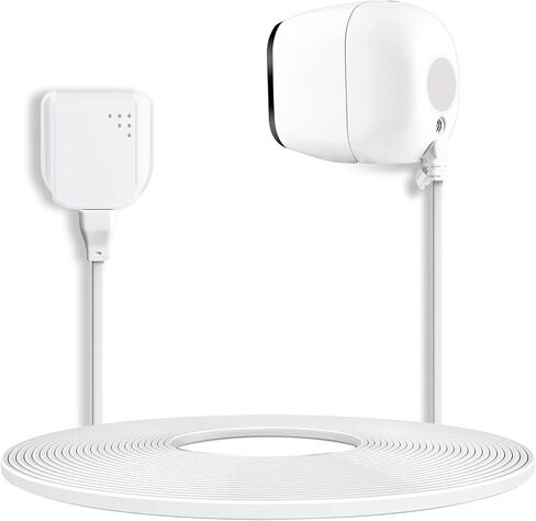 محول طاقة خارجي Arlo مقاوم للطقس بطول 10 أقدام لـ Arlo Pro، وكابل طاقة مأخوذ ومحول شحن سريع 3.0 متوافق مع Arlo Pro، وArlo Pro 2، وArlo Go، مجموعة واحدة، أبيض in Kuwait