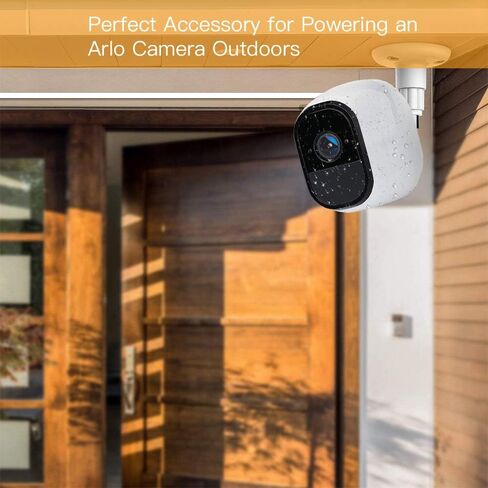 محول طاقة خارجي Arlo مقاوم للطقس بطول 10 أقدام لـ Arlo Pro، وكابل طاقة مأخوذ ومحول شحن سريع 3.0 متوافق مع Arlo Pro، وArlo Pro 2، وArlo Go، مجموعة واحدة، أبيض in Kuwait