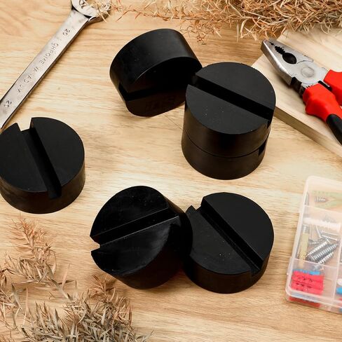 8 قطع من وسادة الرافعة المطاطية، وسادة حامل عالمية، وسادة رافعة أرضية تحافظ على محول مقبس اللحام، إطار مشقوق، حامي السكك الحديدية لطلاء السيارة ورفع المعدن الآمن للمركبة in Kuwait