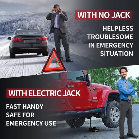 Electric Car Jack 5Ton 12V Car Jack Hydraulic (Lifting Range: 6.1~17.7 inch) with Inflator Portable Jack for Car SUV Sedan MPV Tire Changing Repair Emergency Kit in Saudi Arabia
