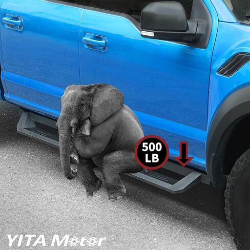 خطوات جانبية من YITAMOTOR متوافقة مع 2009-2018 Dodge Ram 1500 و2010-2024 2500 3500 Crew Cab، 2019-2023 1500 Classic، لوحات الجري على الطرق الوعرة، قضبان نيرف مطلية بمسحوق أسود in Kuwait