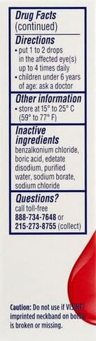 قطرات فيسين الأصلية لتخفيف احمرار العين للعيون الحمراء وتهيج العين، 0.5 أونصة سائلة. أوقية in Kuwait