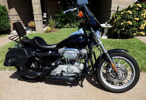 مسند ظهر Sissy Bar + رف أمتعة متوافق مع Harley-Davidson Sportster XL 883 1200 Nightster Forty Eight 2004-2013 (أسود) (أسود) (أسود) in Saudi Arabia