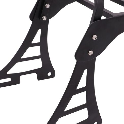 مسند ظهر Sissy Bar + رف أمتعة متوافق مع Harley-Davidson Sportster XL 883 1200 Nightster Forty Eight 2004-2013 (أسود) (أسود) (أسود) in Saudi Arabia