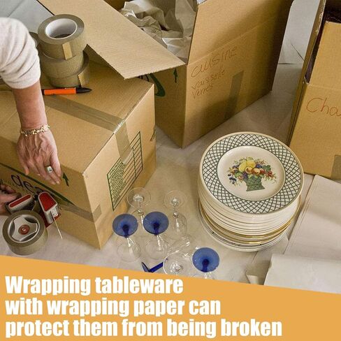 Packing Paper Sheets for Moving 12" x 12" Newsprint Paper Shipping Paper Sheets for Moving Boxes Filler, Shipping,Packing Supplies Wrapping Paper for Protecting Fragile Items, 100 sheets in Saudi Arabia