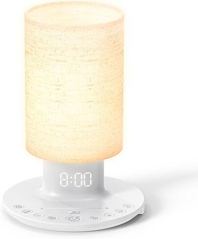 ساعة منبه مزدوجة من REACHER Sunrise، مصباح طاولة بجانب السرير يعمل باللمس، مصباح إضاءة ليلي لغرفة النوم بـ 12 لونًا مع مؤقت، 0-100% ساعة باهتة، قيلولة بعد الظهر للبالغين والأطفال in Kuwait