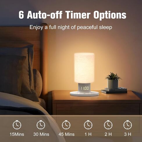 ساعة منبه مزدوجة من REACHER Sunrise، مصباح طاولة بجانب السرير يعمل باللمس، مصباح إضاءة ليلي لغرفة النوم بـ 12 لونًا مع مؤقت، 0-100% ساعة باهتة، قيلولة بعد الظهر للبالغين والأطفال in Kuwait