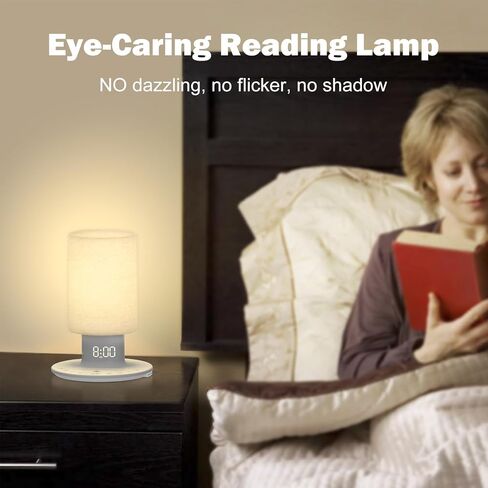 ساعة منبه مزدوجة من REACHER Sunrise، مصباح طاولة بجانب السرير يعمل باللمس، مصباح إضاءة ليلي لغرفة النوم بـ 12 لونًا مع مؤقت، 0-100% ساعة باهتة، قيلولة بعد الظهر للبالغين والأطفال in Kuwait