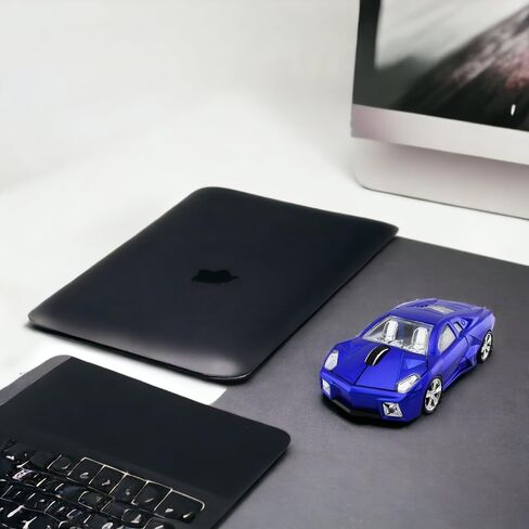 Wireless Car Mouse, Cool Sports Car Shaped Mouse 2.4GHz Optical Gaming Mouse for Computer PC Notebook Laptop (Z-Blue) in Saudi Arabia