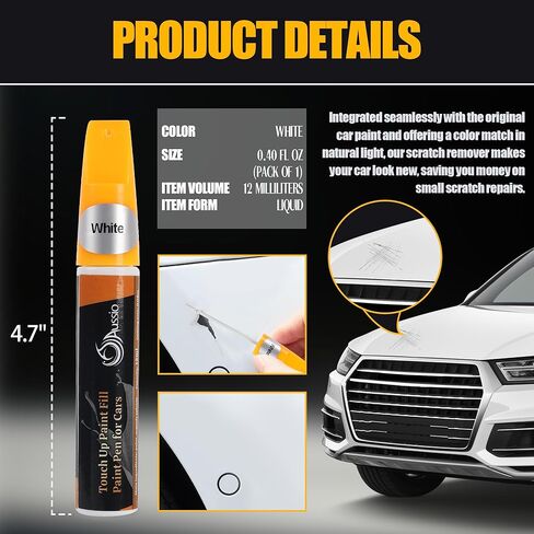 (Black, 2-in-1 Car Touch Up Paint Fill Paint Pen Car Paint Scratch Repair Automotive Accessories Car scratch Remover Touch Up Paint Pen for Cars Fill Paint Pen in Saudi Arabia