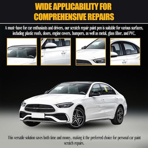 (Black, 2-in-1 Car Touch Up Paint Fill Paint Pen Car Paint Scratch Repair Automotive Accessories Car scratch Remover Touch Up Paint Pen for Cars Fill Paint Pen in Saudi Arabia