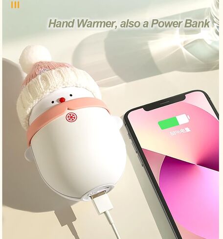 حزمة هدية لتدفئة اليد سانتا كلوز نظرة قوة البنك الاستعداد الطويل 6000mAh/10000mAh تصميم محمول اثنين من درجة الحرارة قابل للتعديل in Saudi Arabia