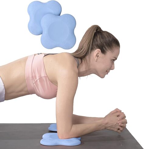 قطعتان من وسادات ركبة اليوجا، دعامات وإكسسوارات يوجا سميكة للغاية للنساء والرجال وسائد للركبتين والمرفقين، سجادات يوجا غير قابلة للانزلاق لدعم الركوع للياقة البدنية، والسفر، والتأمل، والركوع، والبيلاتيس، والأرضيات in Kuwait