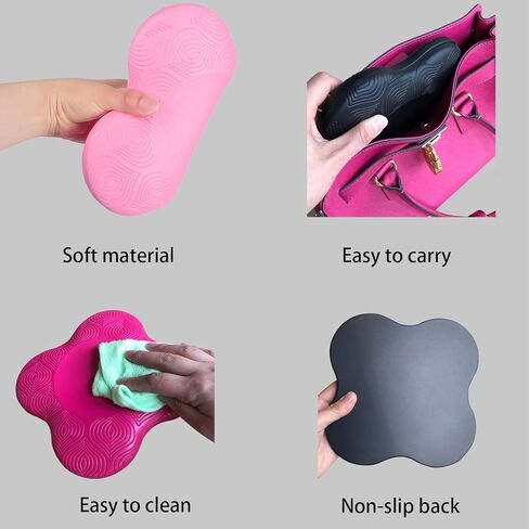 قطعتان من وسادات ركبة اليوجا، دعامات وإكسسوارات يوجا سميكة للغاية للنساء والرجال وسائد للركبتين والمرفقين، سجادات يوجا غير قابلة للانزلاق لدعم الركوع للياقة البدنية، والسفر، والتأمل، والركوع، والبيلاتيس، والأرضيات in Kuwait