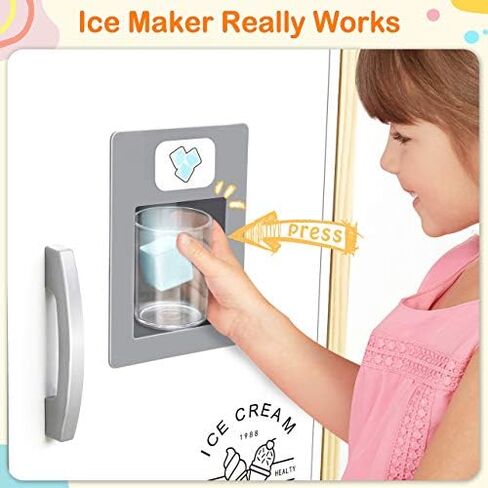 مطبخ تايني لاند للأطفال، مجموعة لعب المطبخ الخشبية للأطفال، مجموعة ألعاب الشيف التظاهري للأطفال الصغار مع أضواء وأصوات حقيقية، ألعاب المطبخ مع 18 قطعة من ملحقات الطعام وأدوات الطبخ in Kuwait