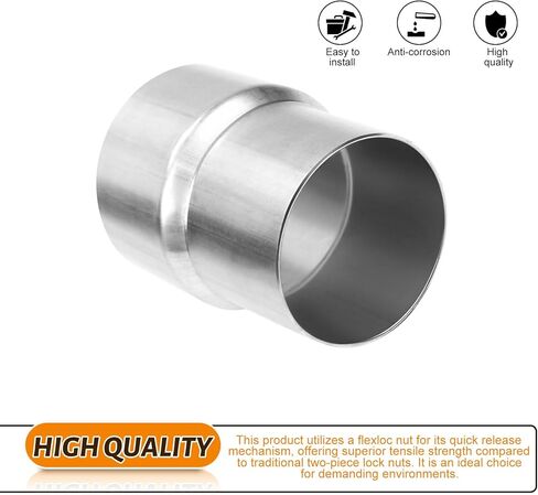 EASYBERG 2.75 بوصة معرف إلى 2.5 بوصة OD مخفض محول أنبوب العادم عالمي، مخفض توصيل العادم من الفولاذ المقاوم للصدأ، الطول الإجمالي 3.5 بوصة in Kuwait