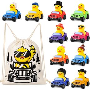 40 Pcs Jeep Ducks Rubber Ducks with 1 Jeep Ducks Bag, 2.8 Inch Jeep Ducks for Ducking