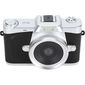 Digital Camera 4K, 64MP 20x Digital Zoom, 180° Flip Screen, Professional Lens Mirrorless Interchangeable Lens Camera with Wide Angle Lens for Photography (Black)
