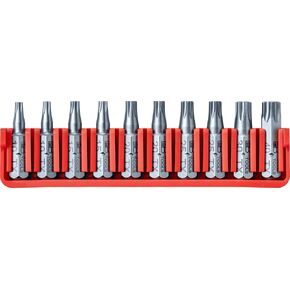 PB Swiss Tools Torx Bit Block PB C6.705 CN | 100% Swiss Made | 10-Piece Bit Set with C6 1/4" PrecisionBits, Sized T10-T40