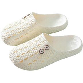 Caistre Shower Slippers with Holes Women House Slipper Lightweight Slide Sandals Indoor Outdoor Bath Slippers Non Slip House Shoes