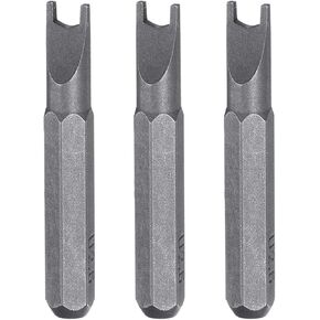 HARFINGTON 3pcs 2.0 U-Type Screwdriver Bit 5/32" Hex Shank 28mm Length Magnetic U-Shaped Head Hex Bits S2 Steel Screw Driver Bit for Electric Manual Screwdrivers Precision Repair