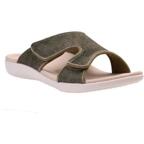 REVITALIGN Women's Kholo Canvas Slide Sandal, Olive, 10 Wide