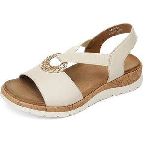 UBFEN Womens Platform Wedge Sandals Casual Open Toe Comfortable Ladies Outdoor Walking Beach Shoes Dress with Arch Support