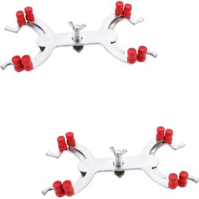 5Pcs Burette Clamp with Bosshead,Laboratory Grade Metalware Set,Lab Clamp Retort Prong Jaw, Spring Loaded Jaws, Rubber Jaws Labs Universal 7/8" Width Capacity, Holds Burettes up to 100mL
