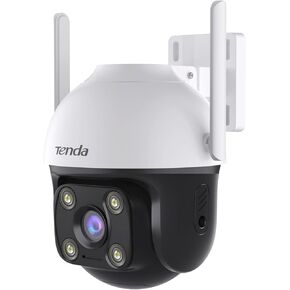 Tenda 2K QHD Outdoor Pan/Tilt Wi-Fi Security Camera, 4MP Plug-in, 360° Full Coverage, Color Night Vision, AI Human/Vehicle/Motion Detection, 2-Way Talk, IP65, 24/7 Plug-in Guard for Your Yard (CH7)
