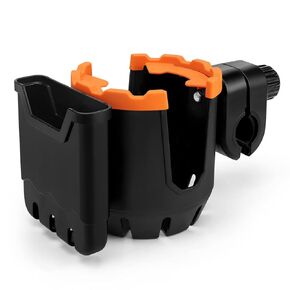 Accmor Stroller Cup Holder with Phone Holder, Bike Cup Holder, 2-in-1 Universal Cup Phone Drinks Holder for Stroller Walker Wheelchair