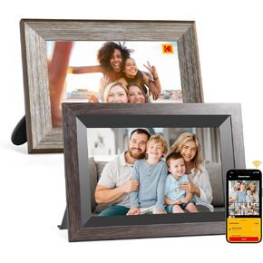 2 Pack KODAK 10.1 Inch Real Wood WiFi Digital Picture Frame with 32GB Storage
