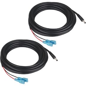 2M Power Cord for Trail Cameras, 2PCS 5.5x2.1mm DC Plug Trail Camera, Varbmt 5.5x2.1mm DC External Power Cable Compatible with Spypoint, Stealth Cam, Moultrie, Muddy Trail Camera, Solar Panels