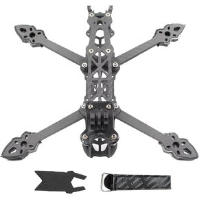 5 Inch FPV Drone Frame: 5" DIY Frame Kit with Printed Mount Battery Strap for Racing Freestyle for FPV Micro Camera F4 F7 FC ESC Stack VTX TBS Source One V5 Alternative