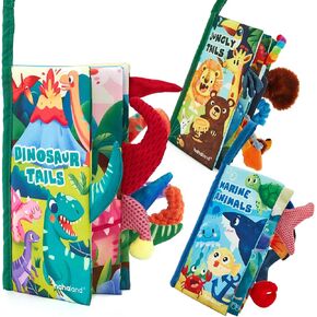 hahaland Baby Books 0-6 Months,Infant Tummy Time Toy High Contrast Sensory Baby Toys 6 to 12 Months Touch Feel Book Gift Christmas Stocking Stuffers for Boy Girl 0-3 Months Book Early Learning Toy