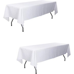 Rectangle Tablecloth - 60 x 102 Inch - Red Rectangular Table Cloth for 6 Foot Table in Washable Polyester - Great for Wedding, Restaurant, Party, Banquet Decoration