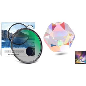 Neewer 82mm Polarizing Filter 30 Layer Multi Resistant Nano Coatings Circular Polarising Filter(CPL) Reduce Glare/Reduces Reflection/HD Optical Glass Polarizer Filter, CY004 Crystal Included